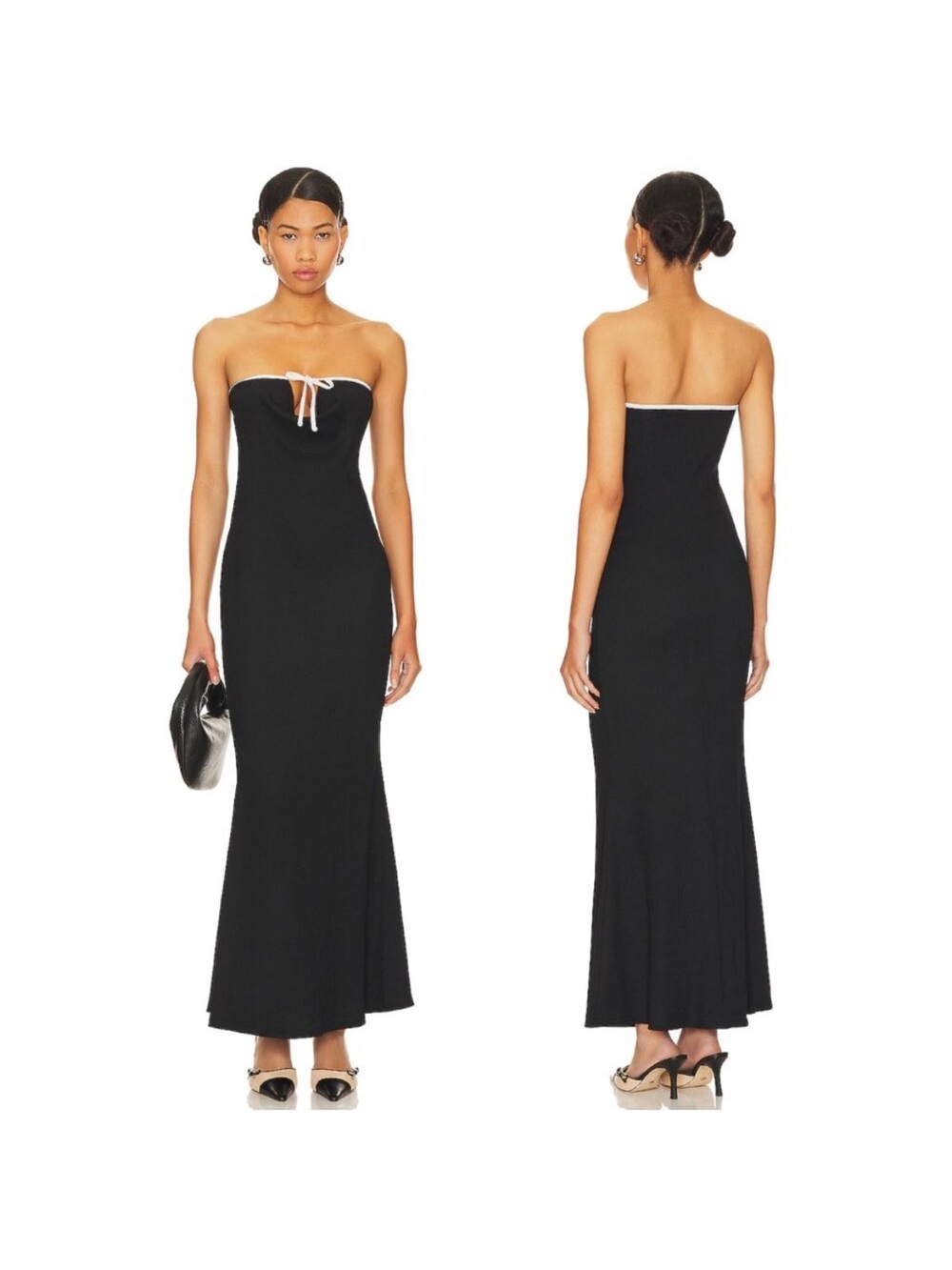 LIONESS Illuminating Maxi Dress in Onyx